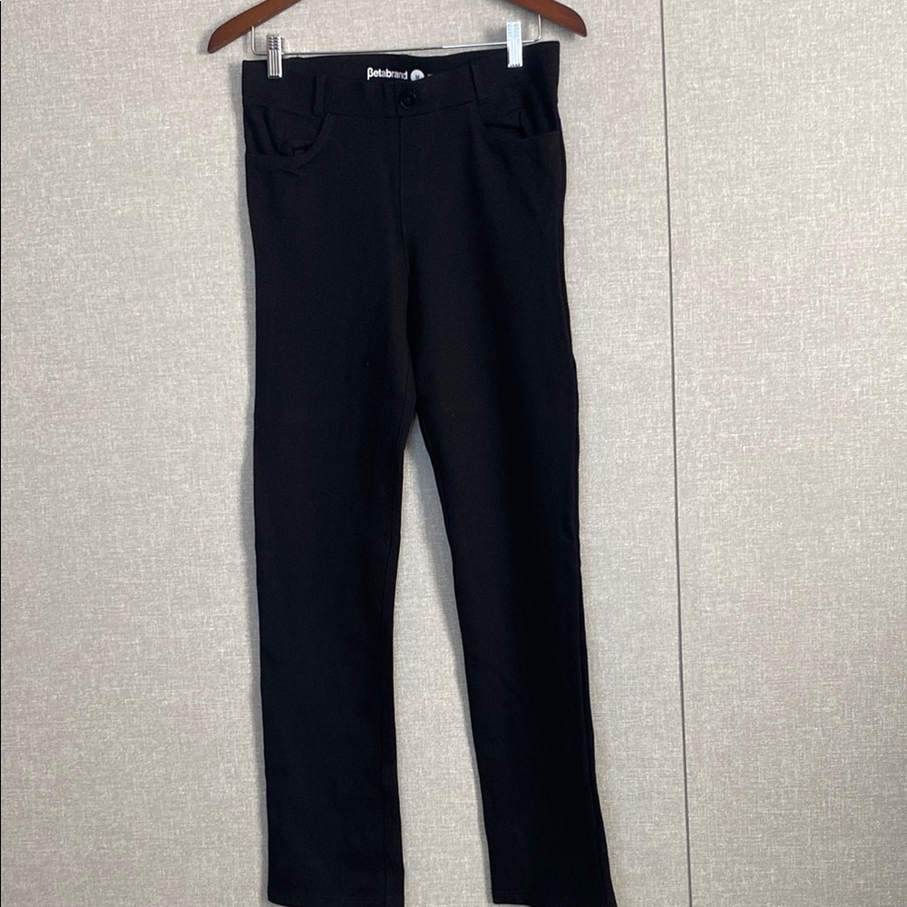 Betabrand Black Straight Leg Pants